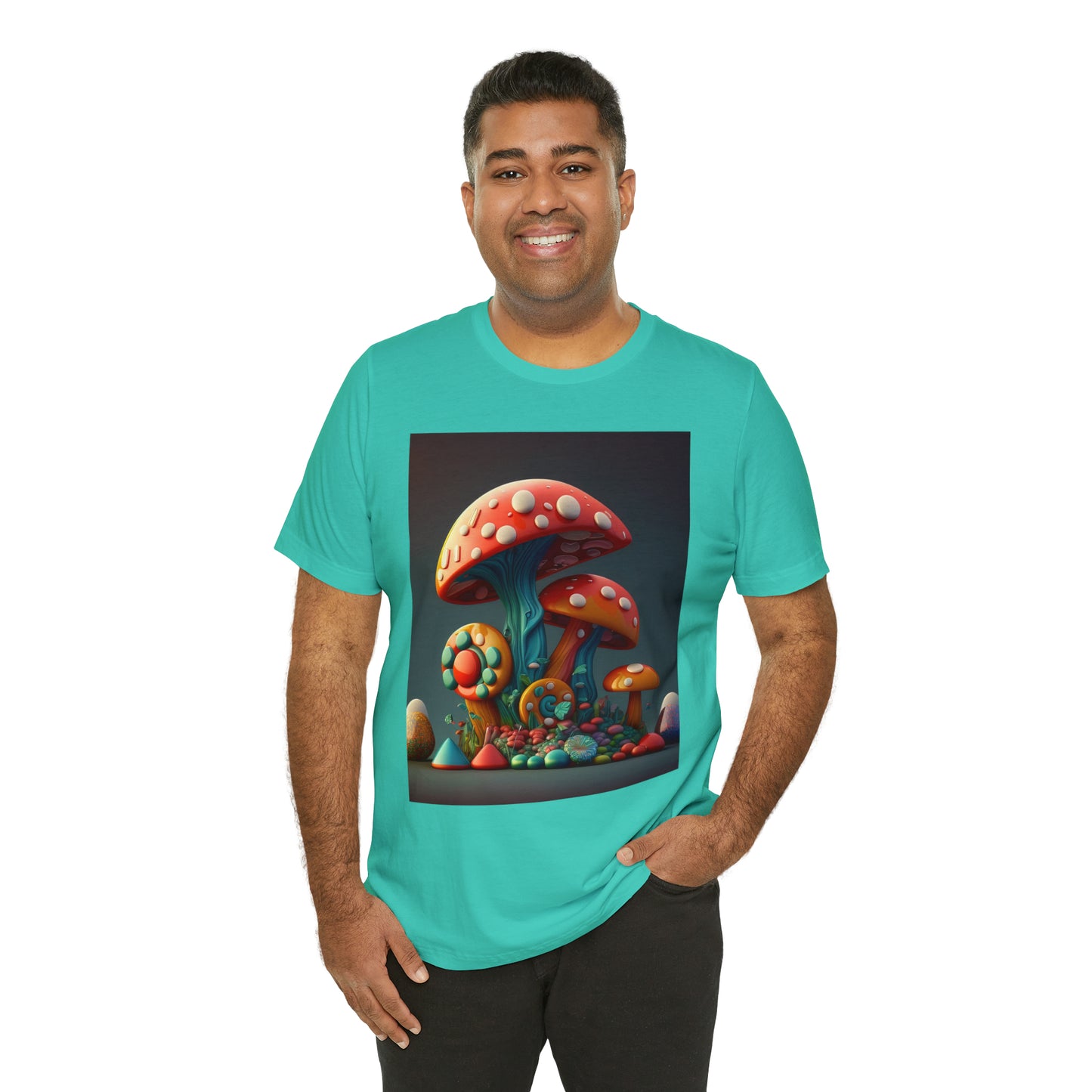 Hippie Mushroom Color Candy Style Design Style 6 Unisex Jersey Short Sleeve Tee