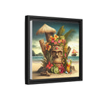 Tiki Dreams by the Shore, Art Print — Colorful Modern Wall Canvas