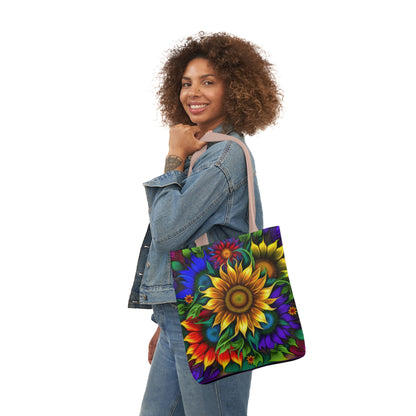 Bold And Beautiful Flowers Style Four Polyester Canvas Tote Bag (AOP)