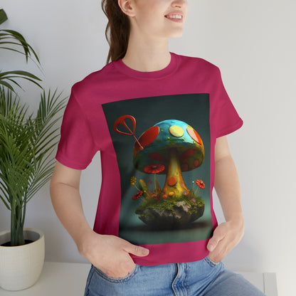 Hippie Mushroom Color Candy Style Design Style 4 Unisex Jersey Short Sleeve Tee