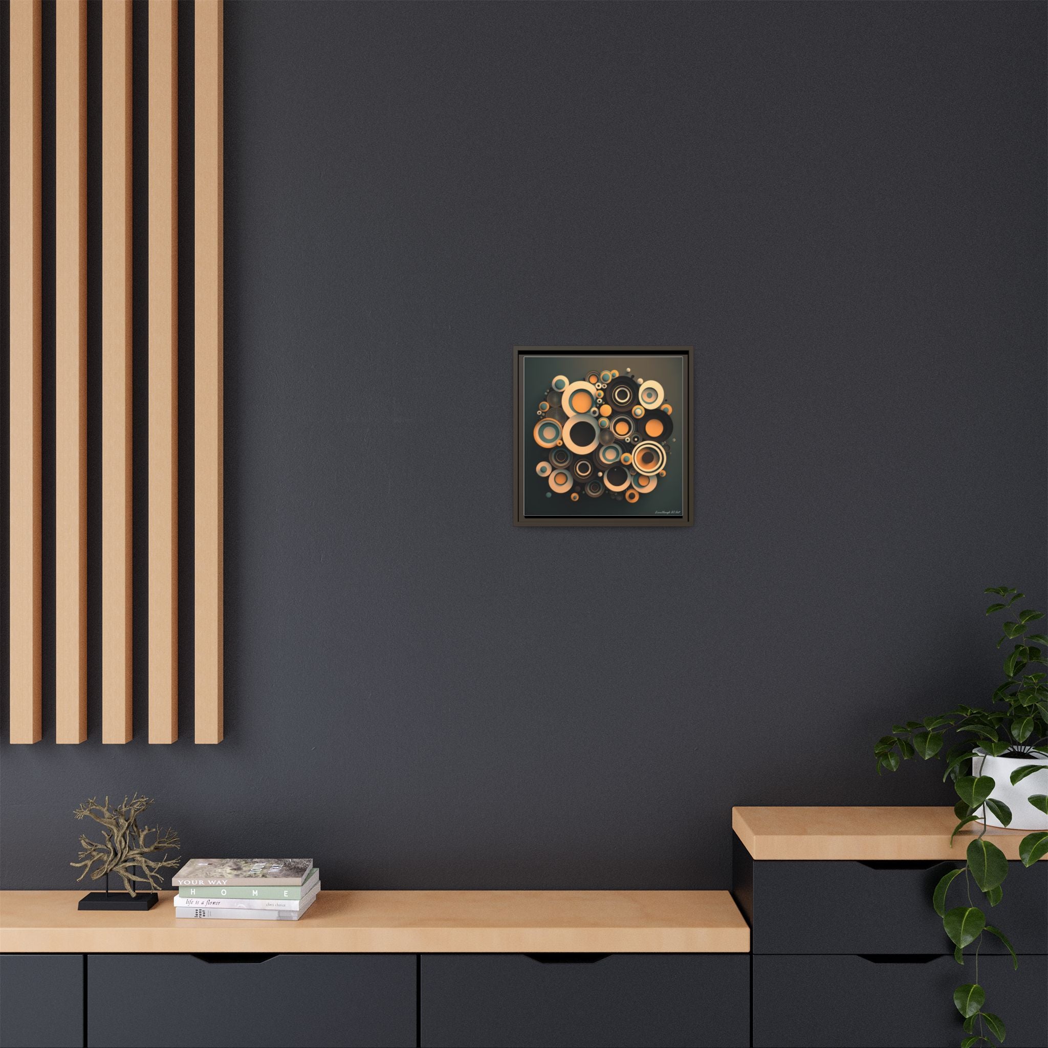 Concentric Harmony, Art Print — Colorful Modern Wall Canvas