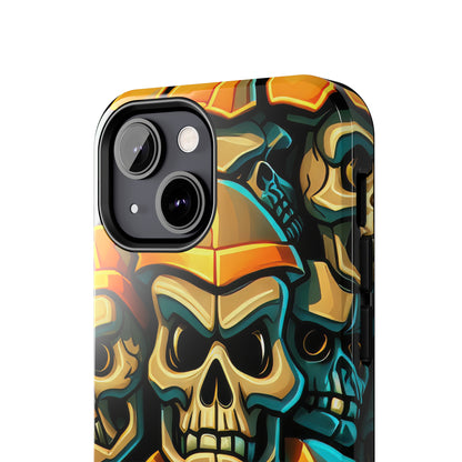 Metallic Chrome Skulls and classic Designed 16 Tough Phone Cases