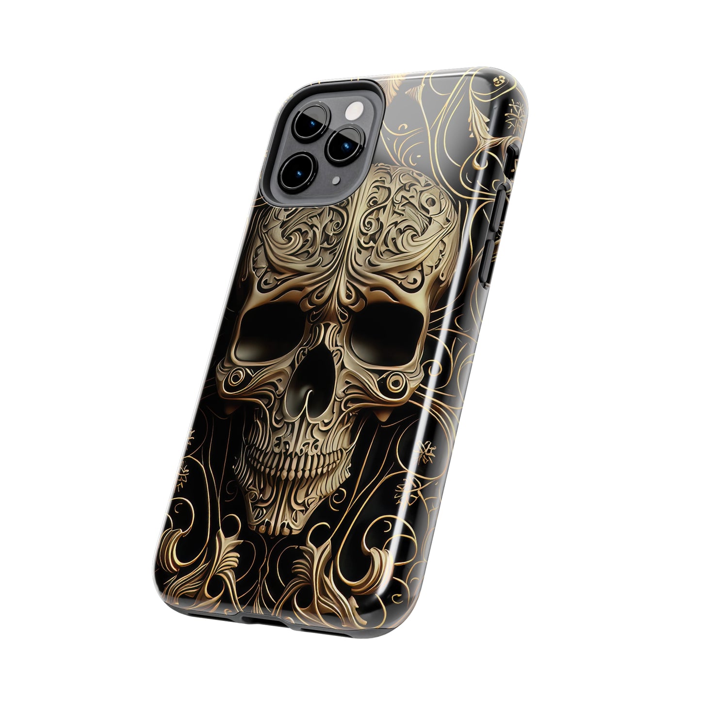 Metallic Chrome Skulls and Classic Designed 8 Tough Phone Cases