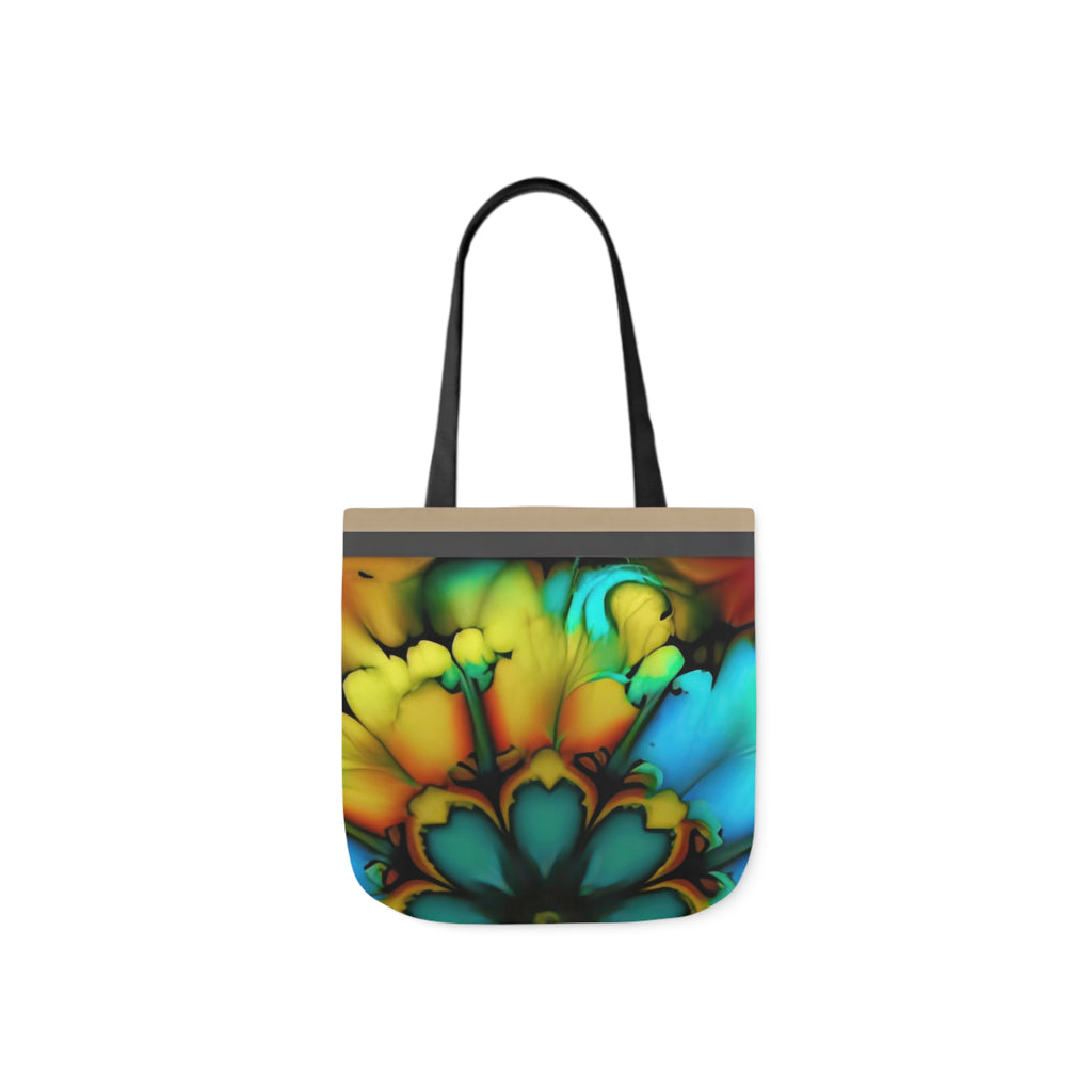 Bold And Beautiful Tie Dye B 3 Blue Yellow Polyester Canvas Tote Bag (AOP)
