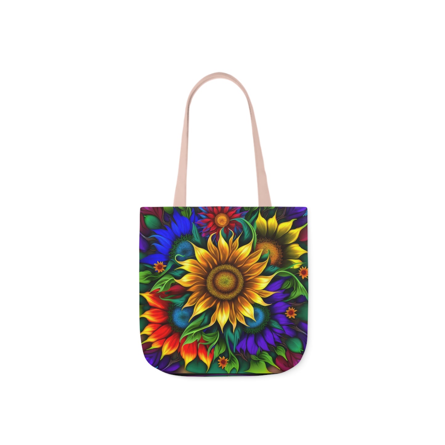 Bold And Beautiful Flowers Style Four Polyester Canvas Tote Bag (AOP)