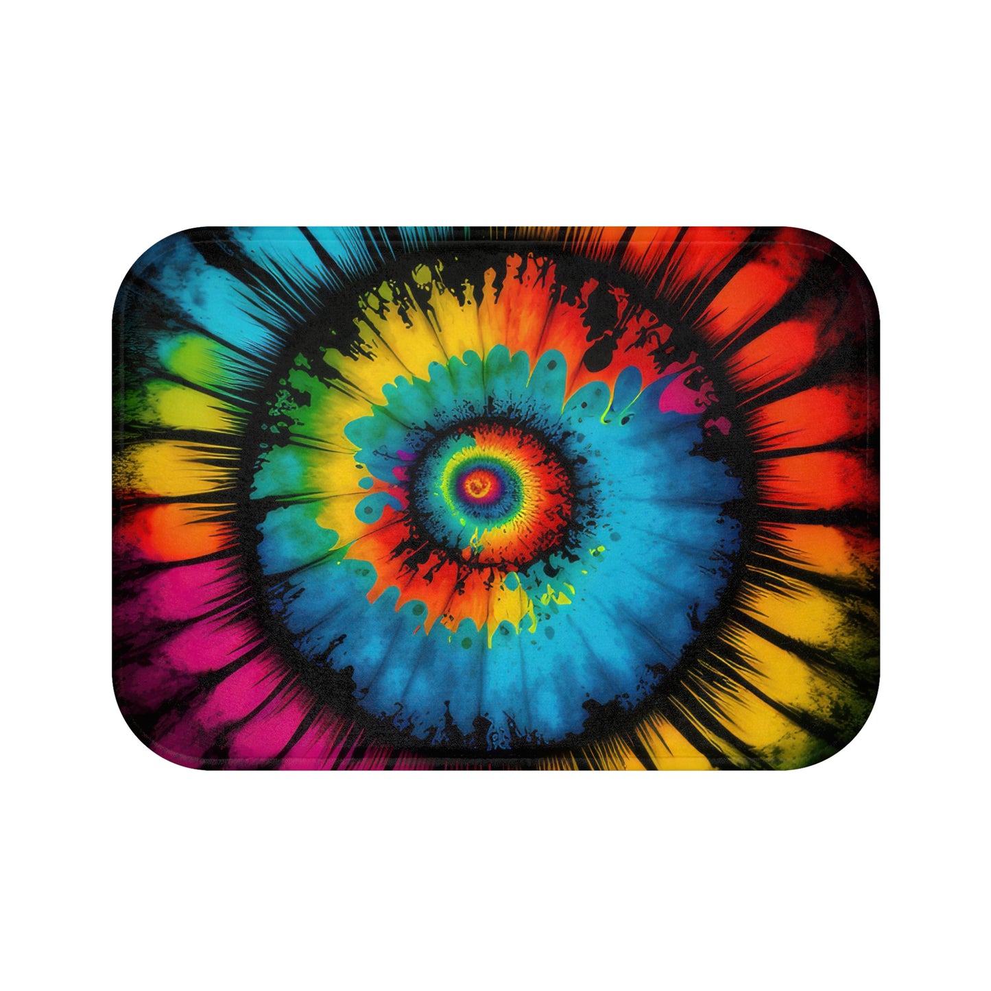 Bold And Beautiful Tie Dye Style Four Bath Mat