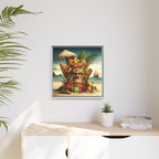 Tiki Dreams by the Shore, Art Print — Colorful Modern Wall Canvas