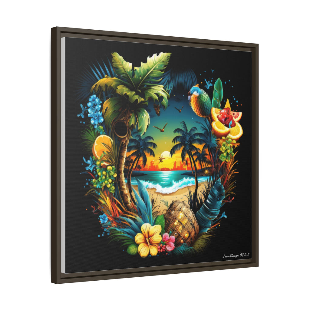 Island Rhythm at Dusk, Art Print — Colorful Modern Wall Canvas