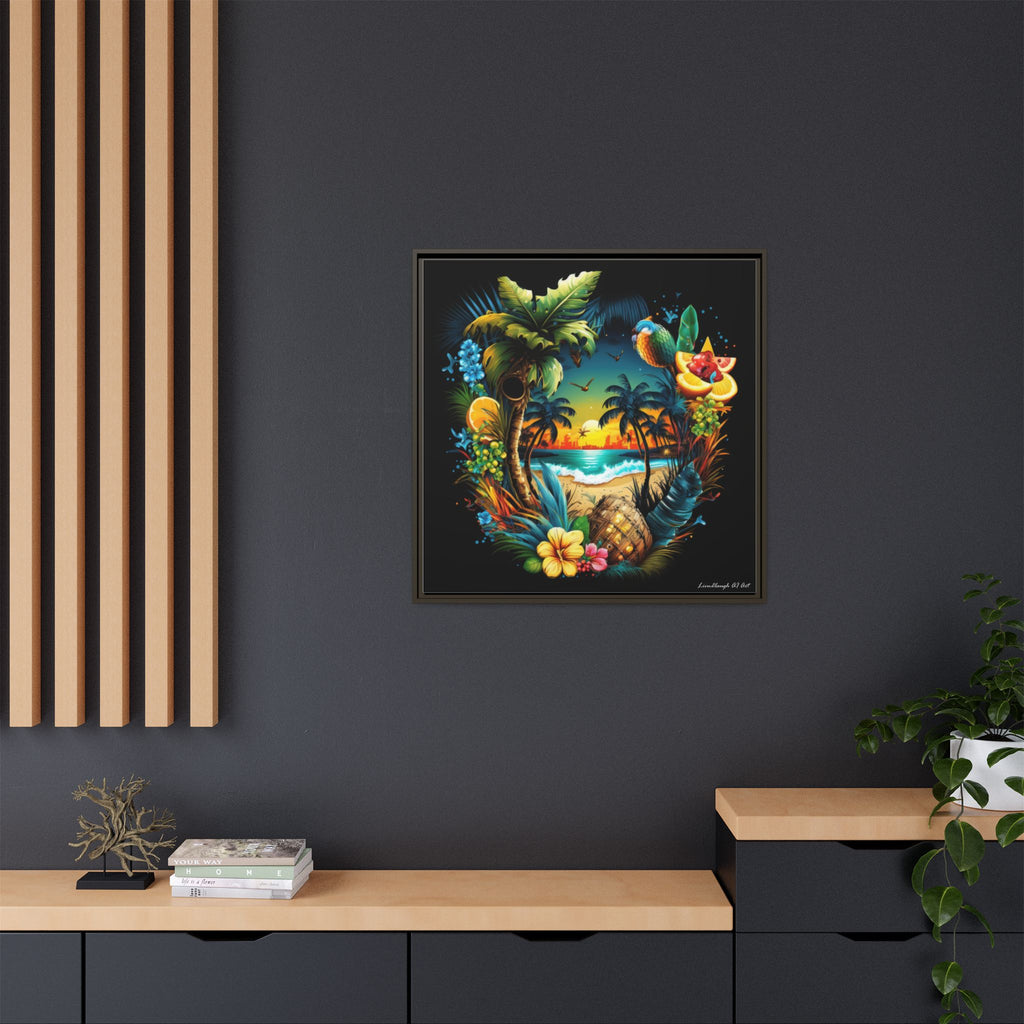 Island Rhythm at Dusk, Art Print — Colorful Modern Wall Canvas