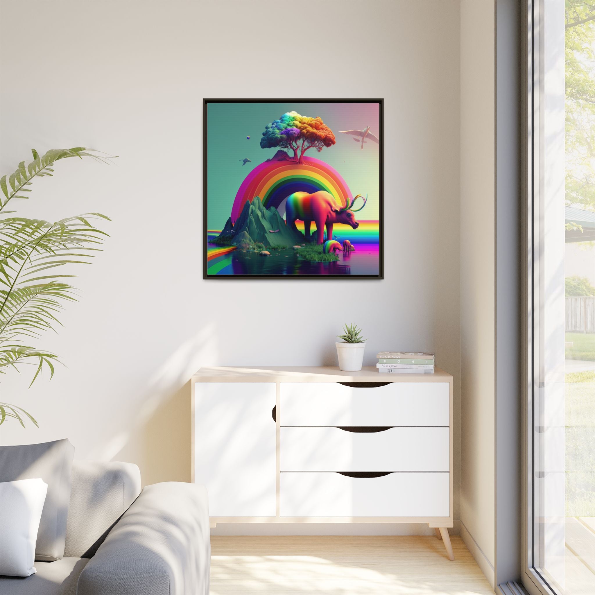 Sanctuary of Color, Art Print — Colorful Modern Wall Canvas