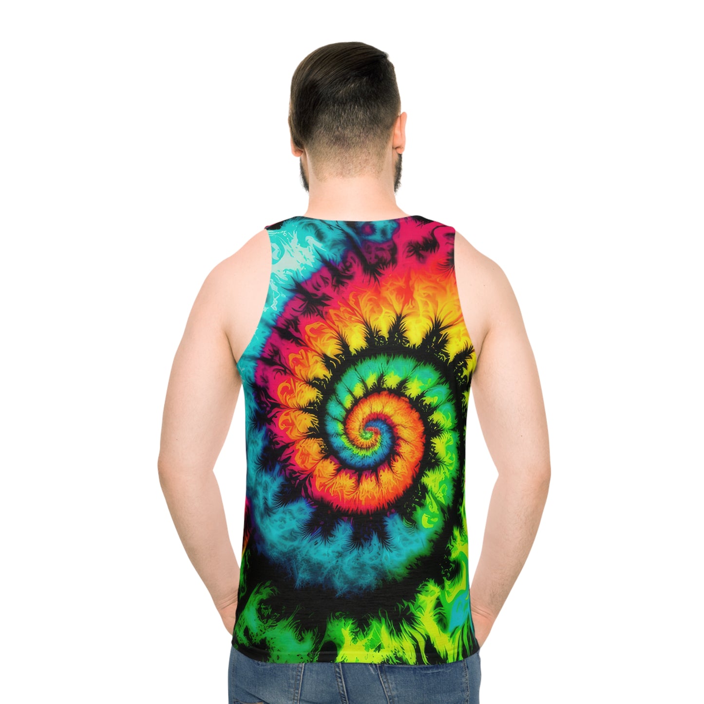 Bold And Beautiful Tie Dye Style Three Unisex Tank Top (AOP)