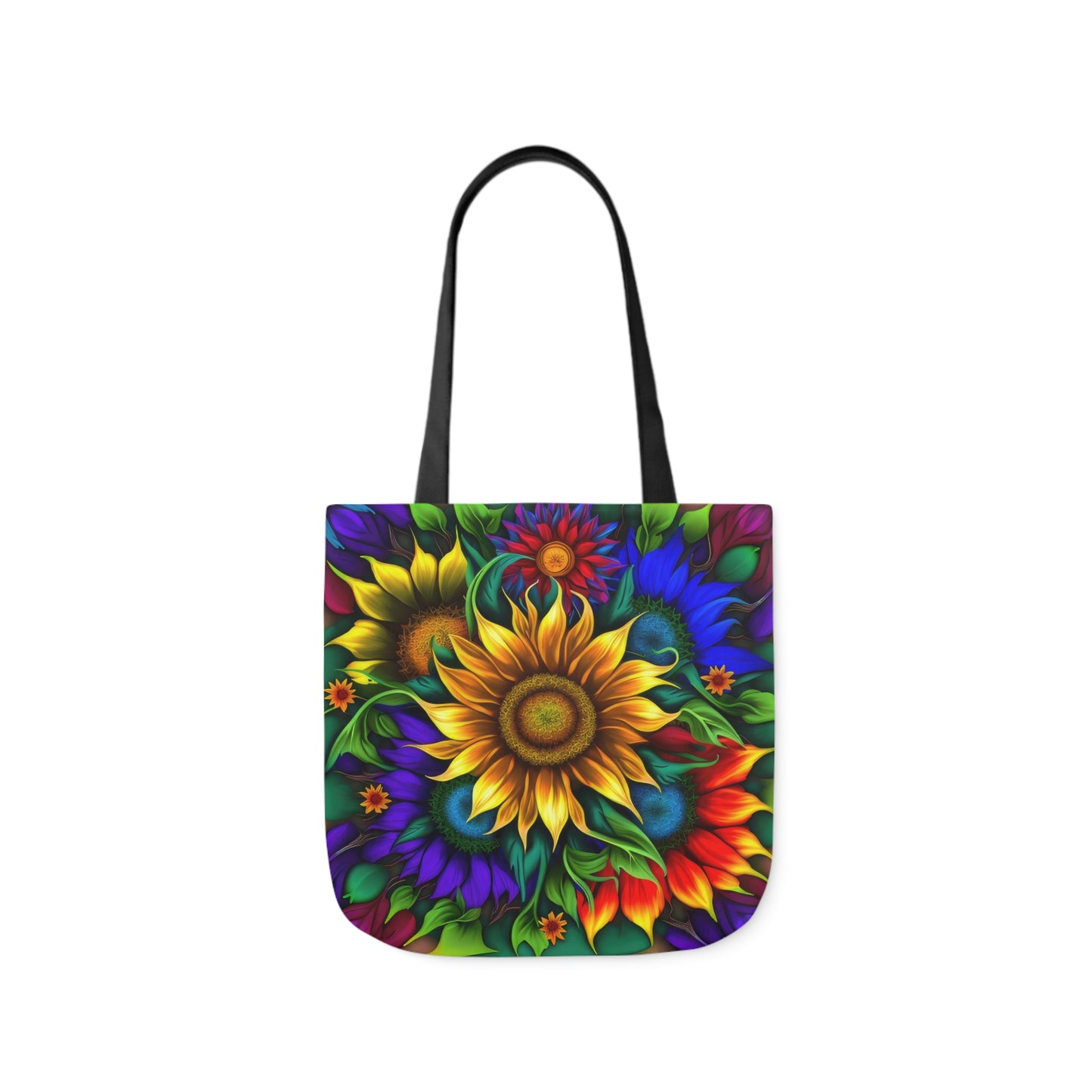 Bold And Beautiful Flowers Style Four Polyester Canvas Tote Bag (AOP)