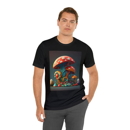 Hippie Mushroom Color Candy Style Design Style 6 Unisex Jersey Short Sleeve Tee