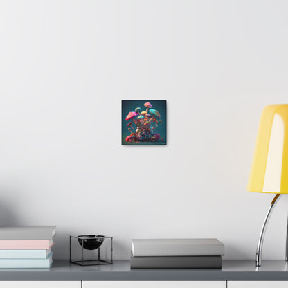 Beautiful Mushroom Luminating Colorful Bliss 11 Canvas Gallery Wraps