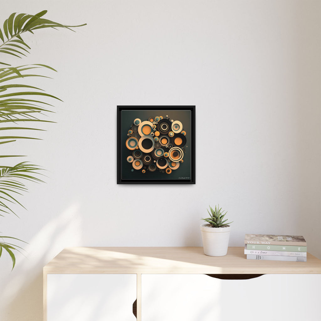 Concentric Harmony, Art Print — Colorful Modern Wall Canvas