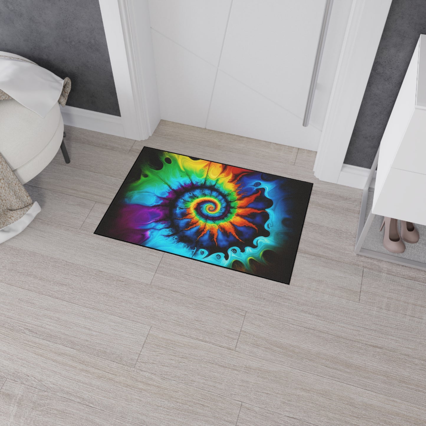 Bold And Beautiful Tie Dye Style One Heavy Duty Floor Mat