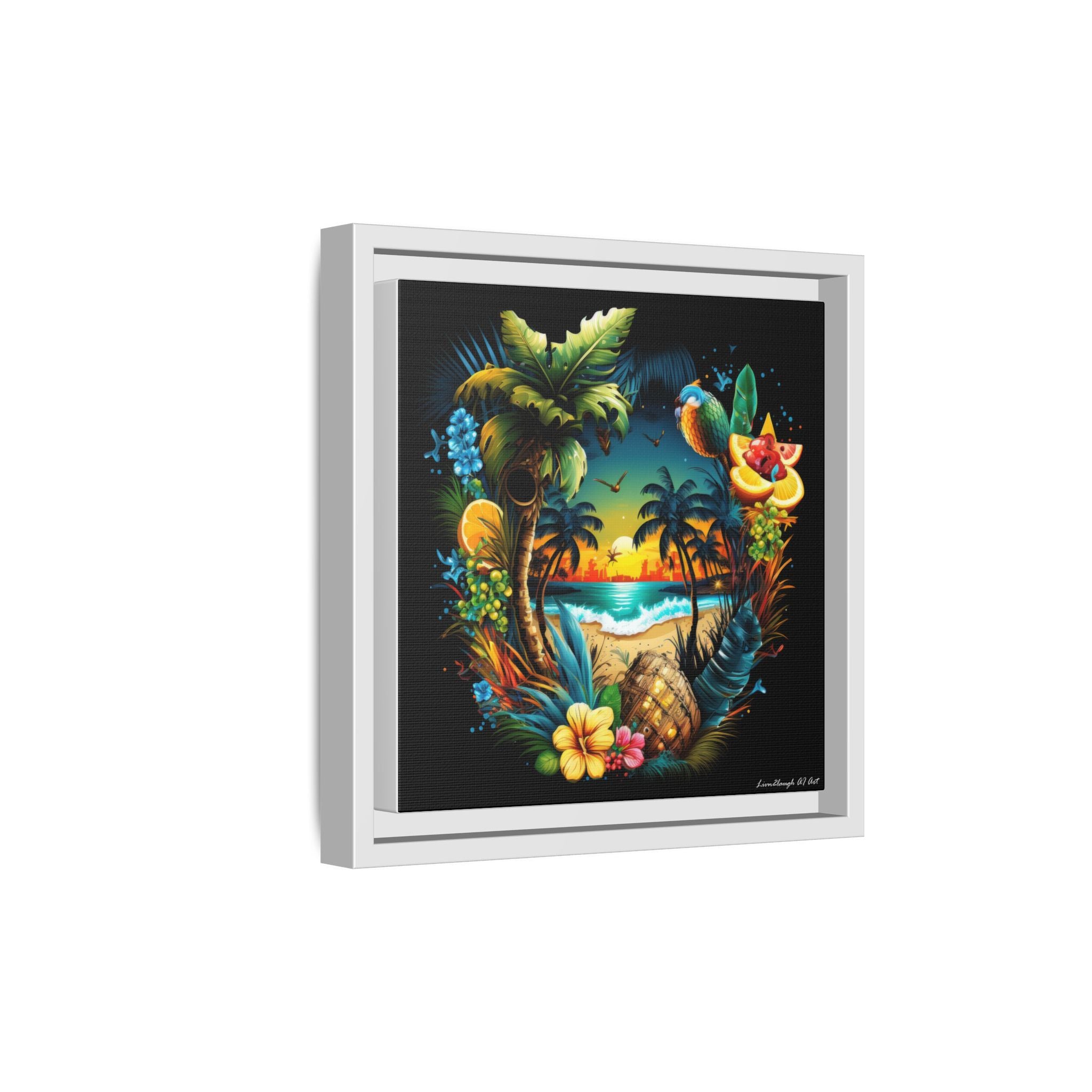 Island Rhythm at Dusk, Art Print — Colorful Modern Wall Canvas