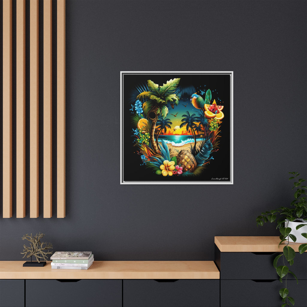 Island Rhythm at Dusk, Art Print — Colorful Modern Wall Canvas