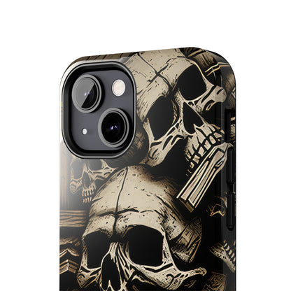 Metallic Chrome Skulls and classic Designed 14 Tough Phone Cases