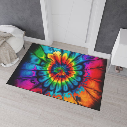 Bold And Beautiful Tie Dye Style Two Heavy Duty Floor Mat