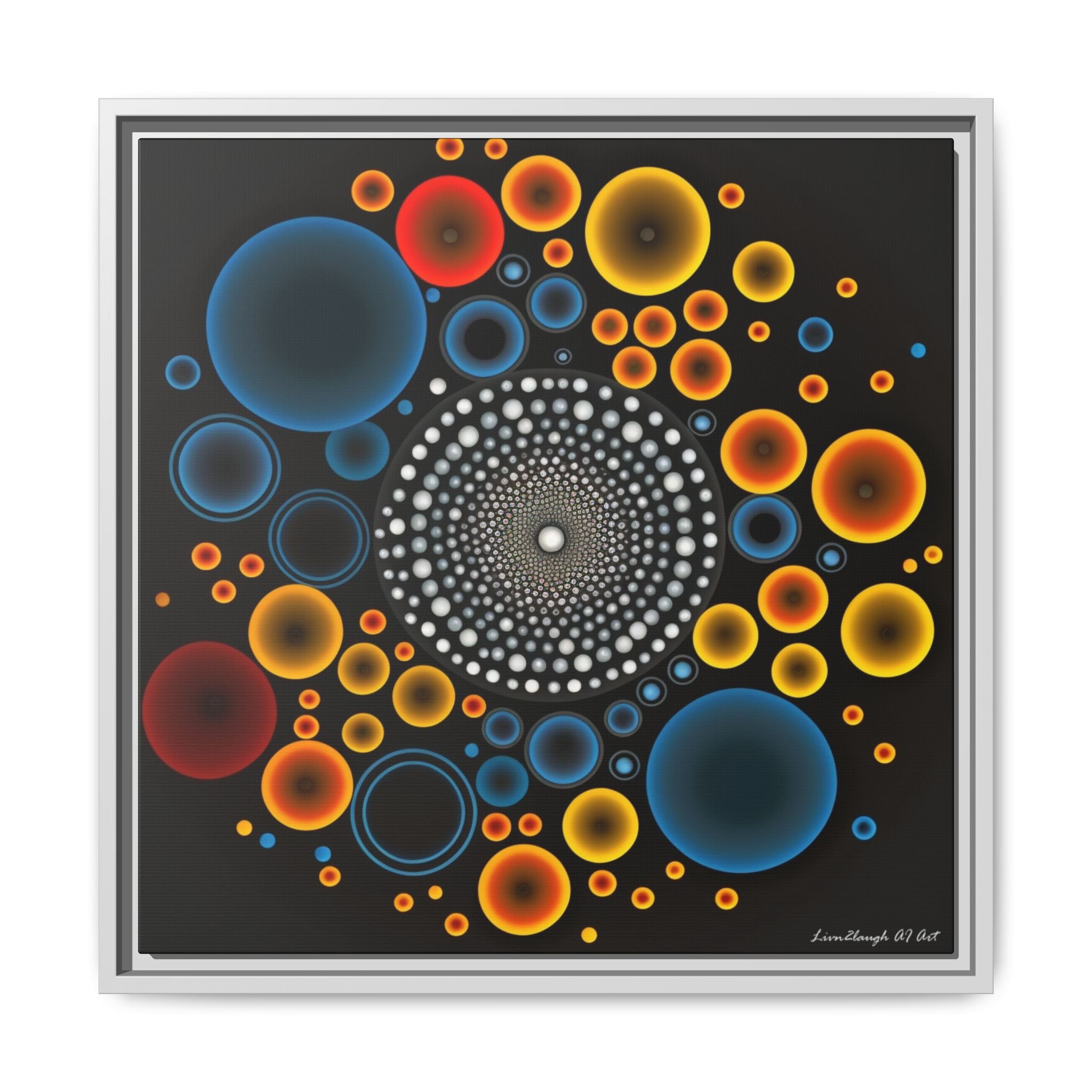 Harmonic Orbits, Matte Canvas, Framed (Multi-color)