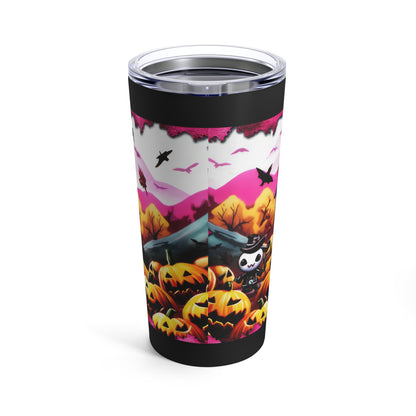 Purple- Pink Halloween With Cute Halloween Characters Pumpkin Halloween Fall Tumbler 20oz