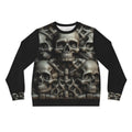Metallic Chrome Skulls and classic Designed Background Style 18 Lightweight Sweatshirt (AOP)