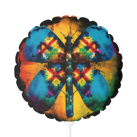 Bold And Beautiful Butterfly Tie Dye Style 3, Orange Balloon (Round and Heart-shaped), 11"