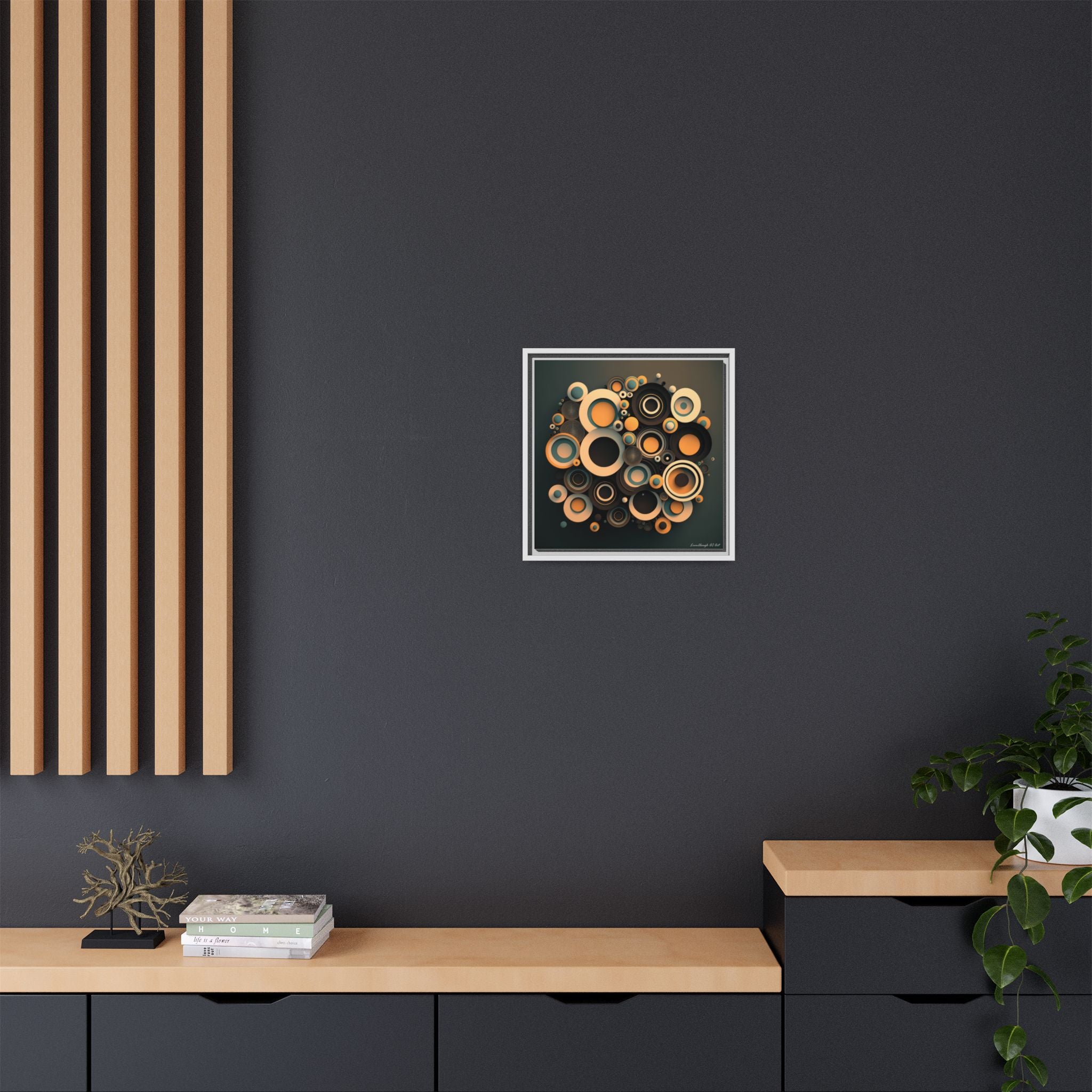 Concentric Harmony, Art Print — Colorful Modern Wall Canvas