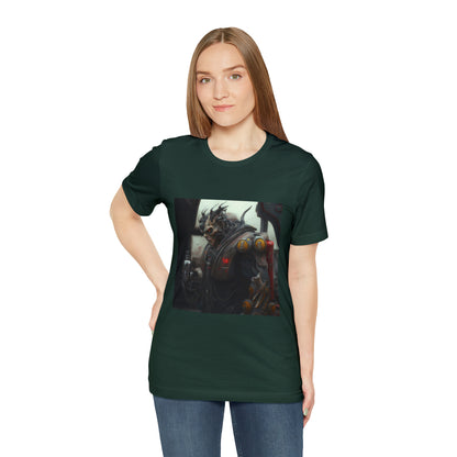 Gasoline Warrior, Large Beefy Warrior Ready For Battle Unisex Jersey Short Sleeve Tee