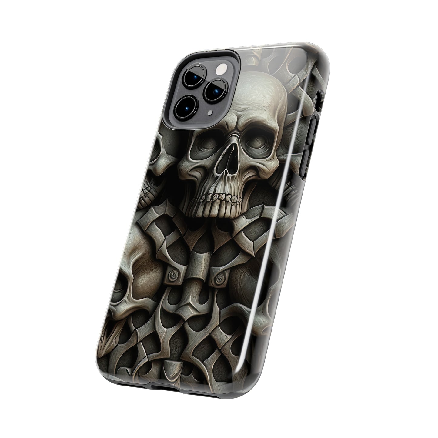 Metallic Chrome Skulls and classic Designed 19 Tough Phone Cases