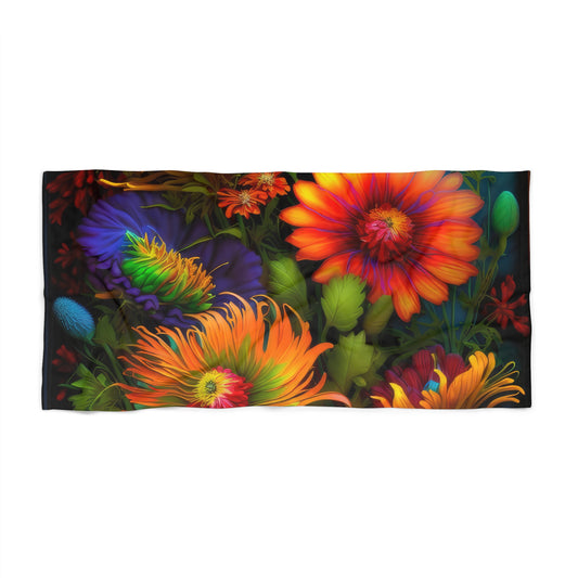 Bold And Beautiful Flowers Style One Beach Towel