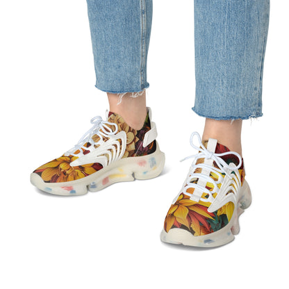 Bold And Beautiful Floral designed Flowers Style Six Women's Mesh Sneakers