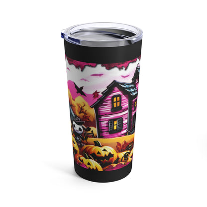 Purple- Pink Halloween With Cute Halloween Characters Pumpkin Halloween Fall Tumbler 20oz