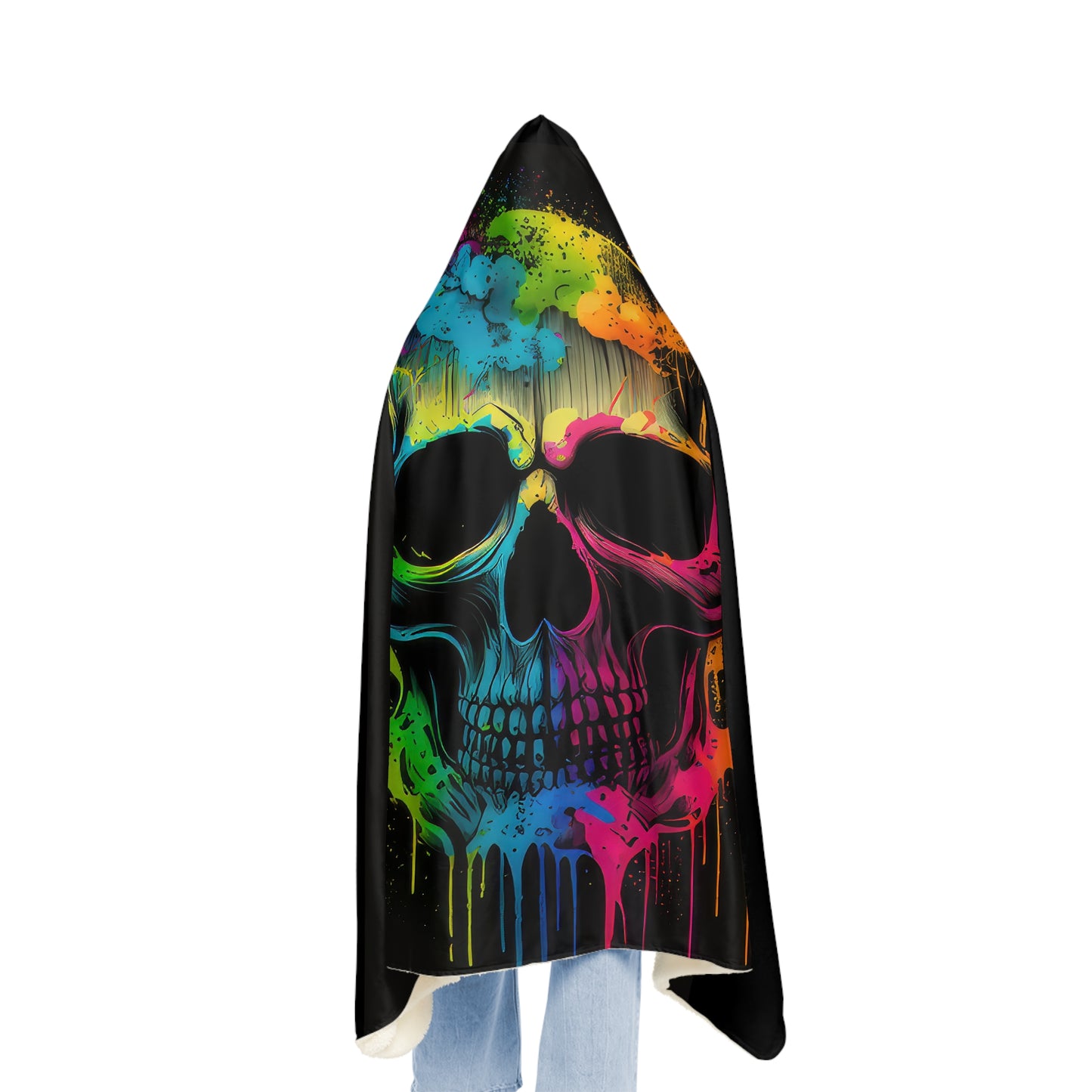 Tie Dye Skull Head Style One Snuggle Blanket