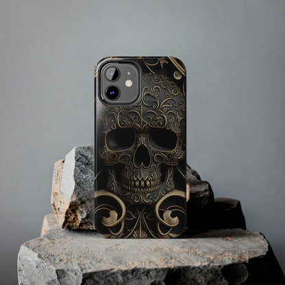 Metallic Chrome Skulls and classic Designed 2 Tough Phone Cases