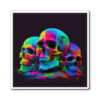 Bold And Beautiful Tie Dye Skulls, Style 10 Magnets
