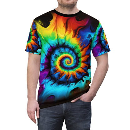 Bold And Beautiful Tie Dye Style One Unisex Cut & Sew Tee (AOP)