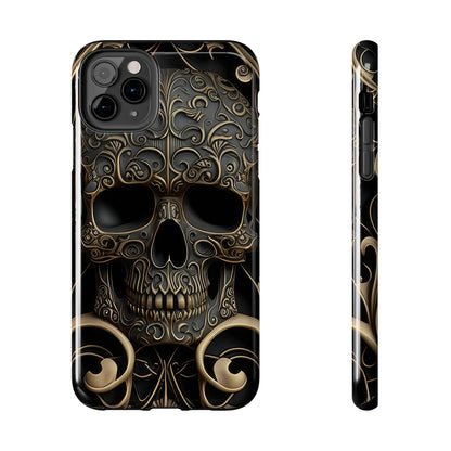 Metallic Chrome Skulls and classic Designed 2 Tough Phone Cases