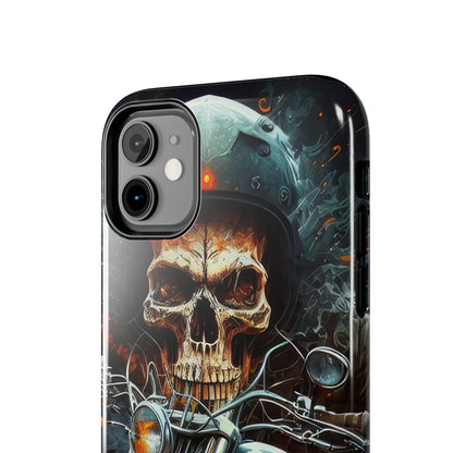 Skull Motorcycle Rider, Ready to Tear Up Road On Beautiful Bike 9 Tough Phone Cases