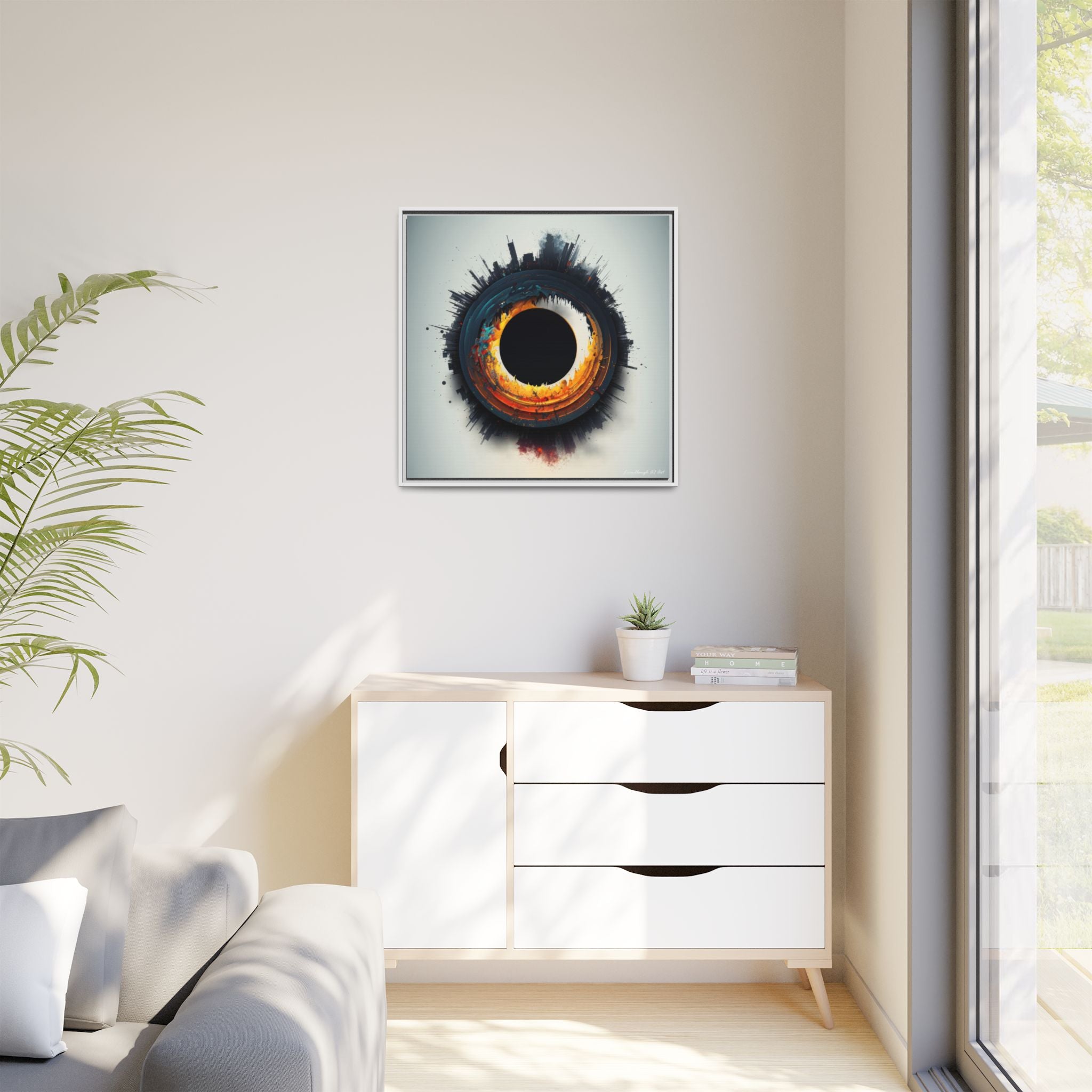 Eclipse of Industry, Art Print — Colorful Modern Wall Canvas