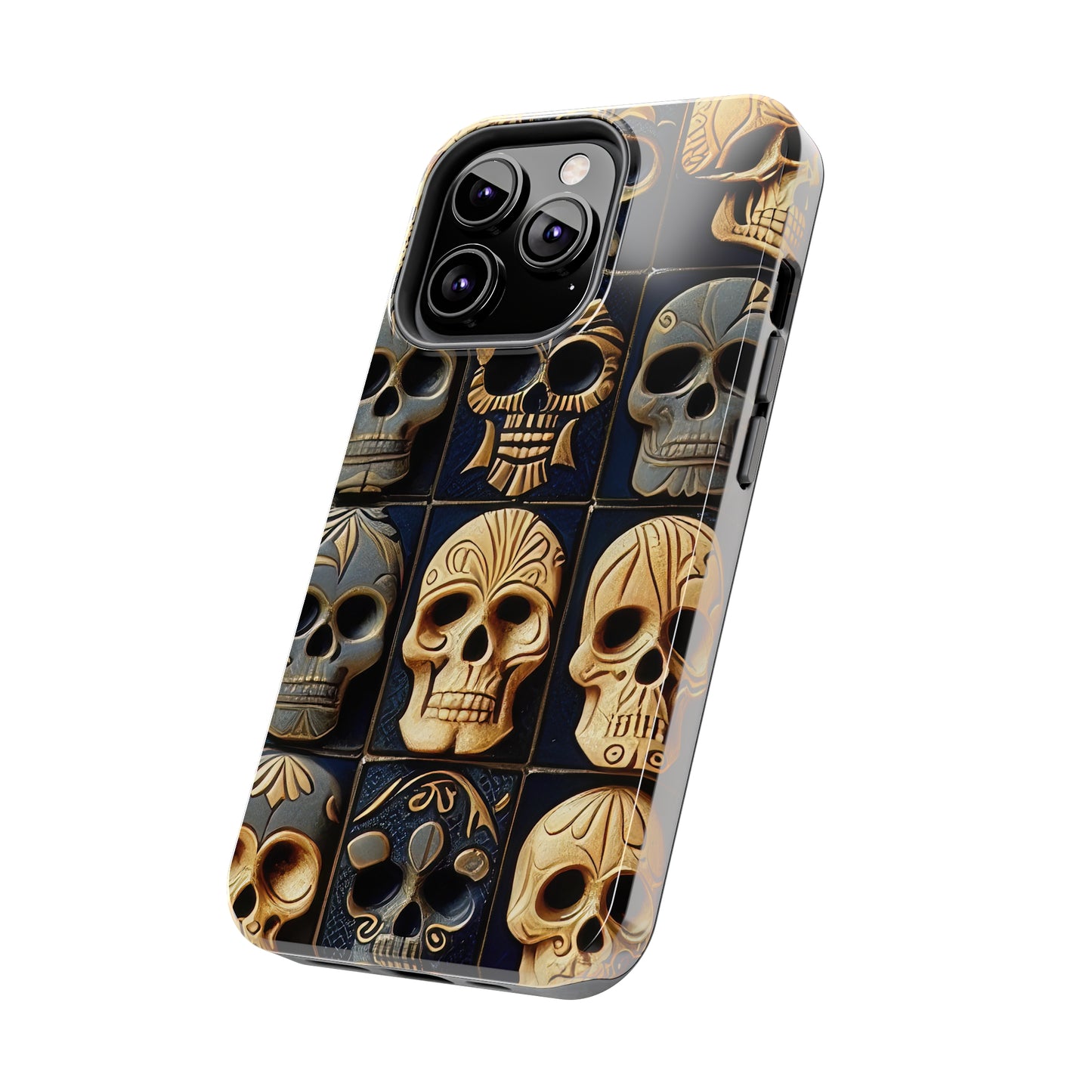 Metallic Chrome Skulls and classic Designed 17 Tough Phone Cases