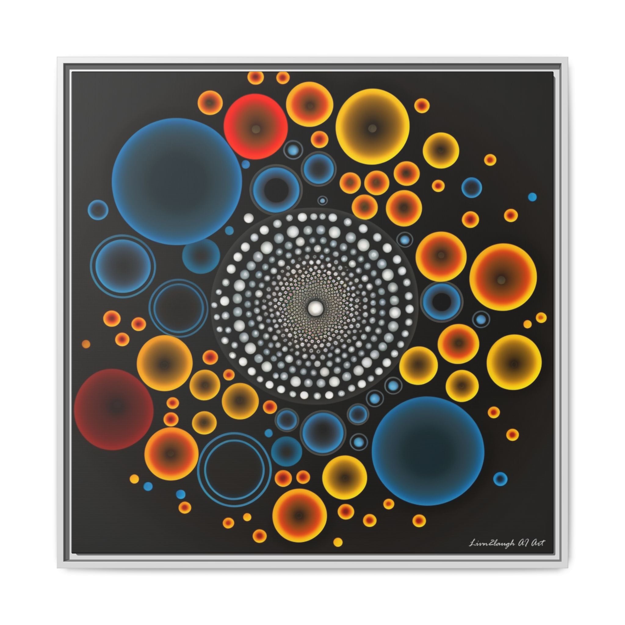Harmonic Orbits, Matte Canvas, Framed (Multi-color)