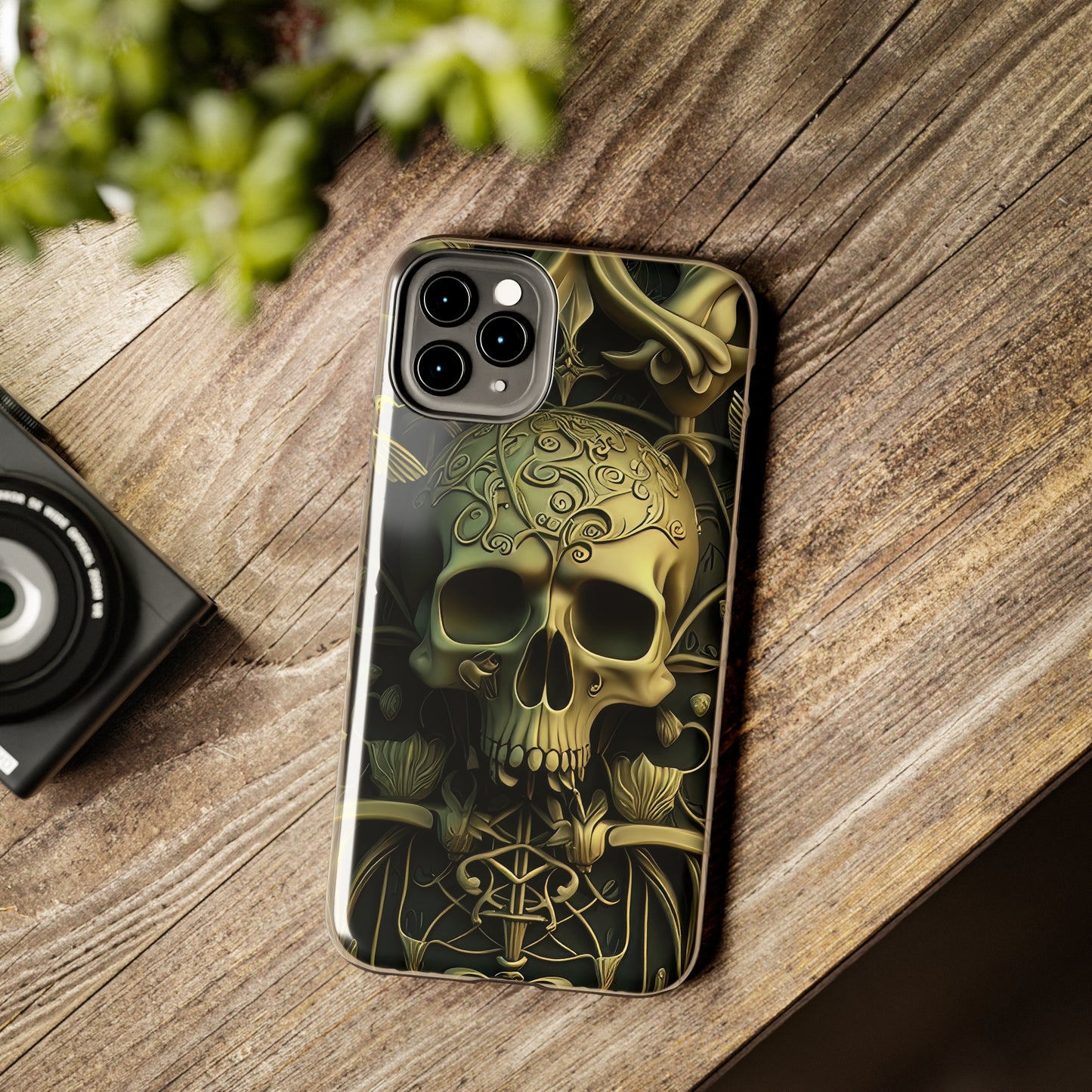 Metallic Chrome Skulls and classic Designed 3 Tough Phone Cases