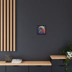 Home Beneath the Rainbow, Art Print — Colorful Modern Wall Canvas