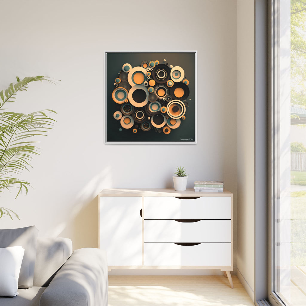 Concentric Harmony, Art Print — Colorful Modern Wall Canvas