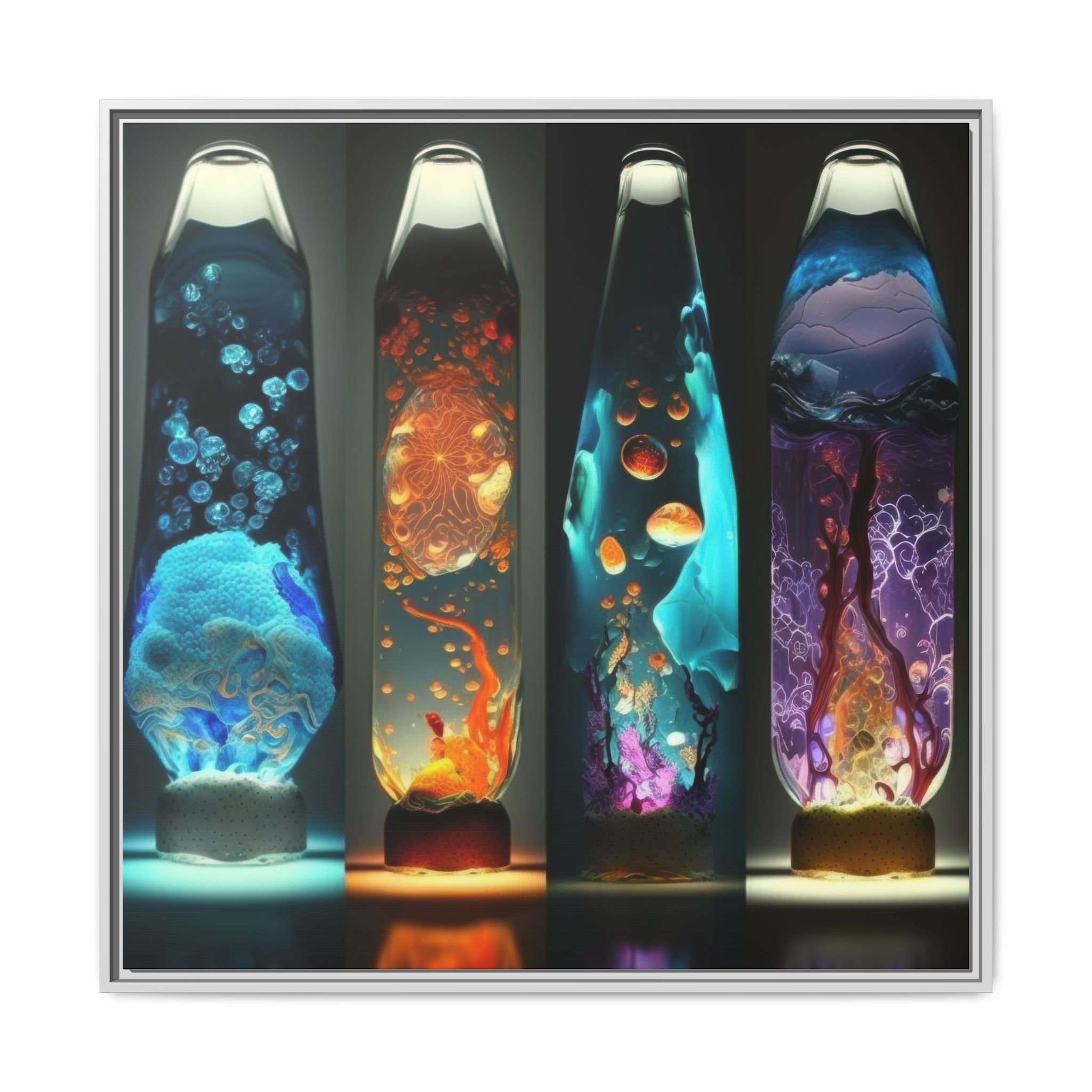 Elemental Currents, Art Print — Colorful Modern Wall Canvas