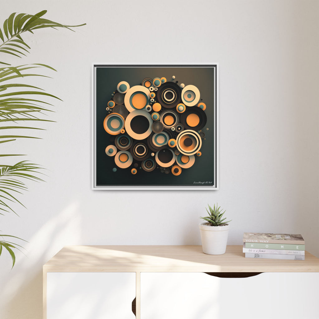 Concentric Harmony, Art Print — Colorful Modern Wall Canvas