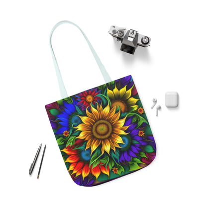Bold And Beautiful Flowers Style Four Polyester Canvas Tote Bag (AOP)