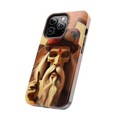 Wise Man In Dessert With Beard And Peace Sign Tough Phone Cases